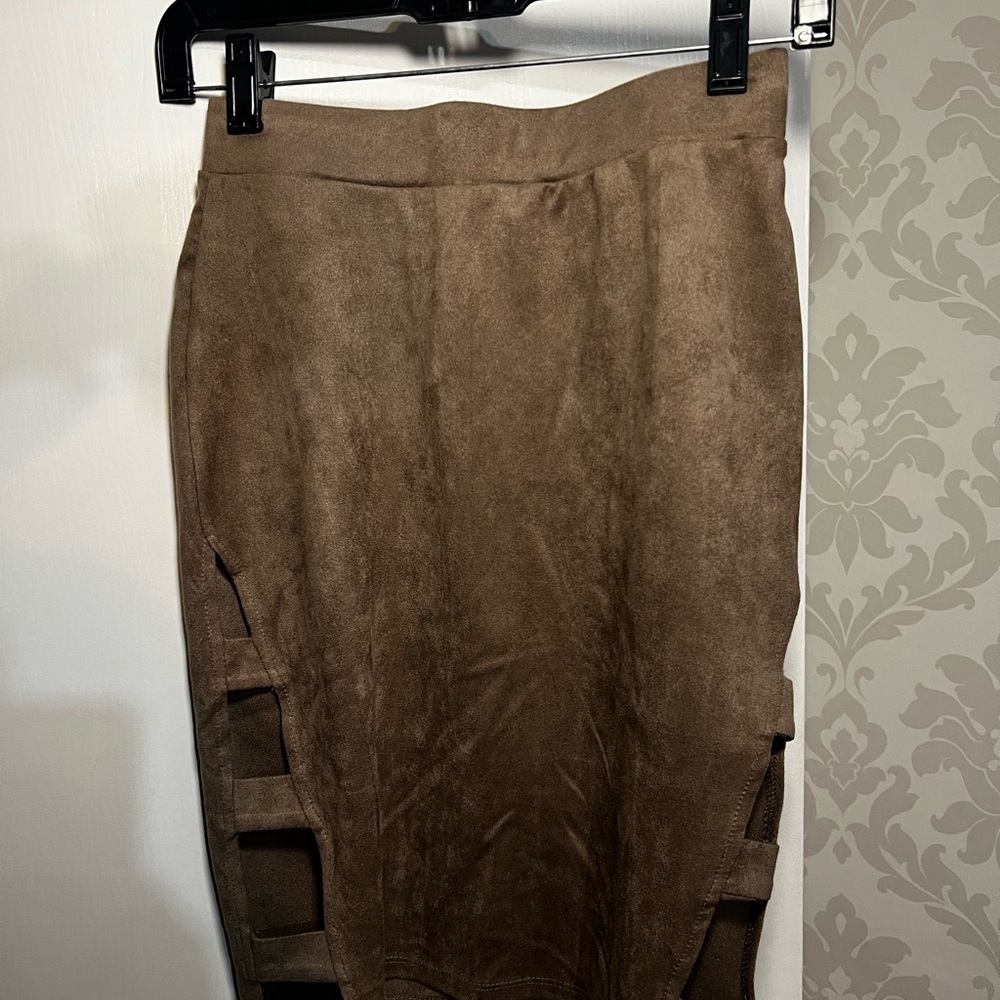 Brown Suede Skirt